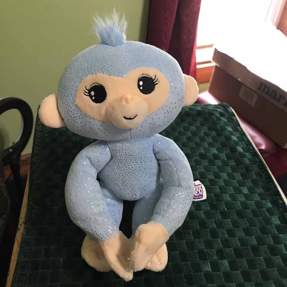 10" Fingerlings Blue Plush Monkey Stuffed Animal w‎ Poseable Arms